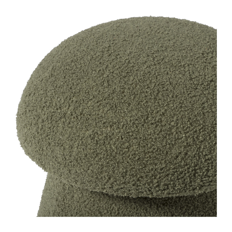 Poef Teddy Mushroom - groen - ø36x38 cm