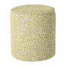 Poef jacquard - geel - ø35x39 cm