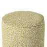 Poef jacquard - geel - ø35x39 cm
