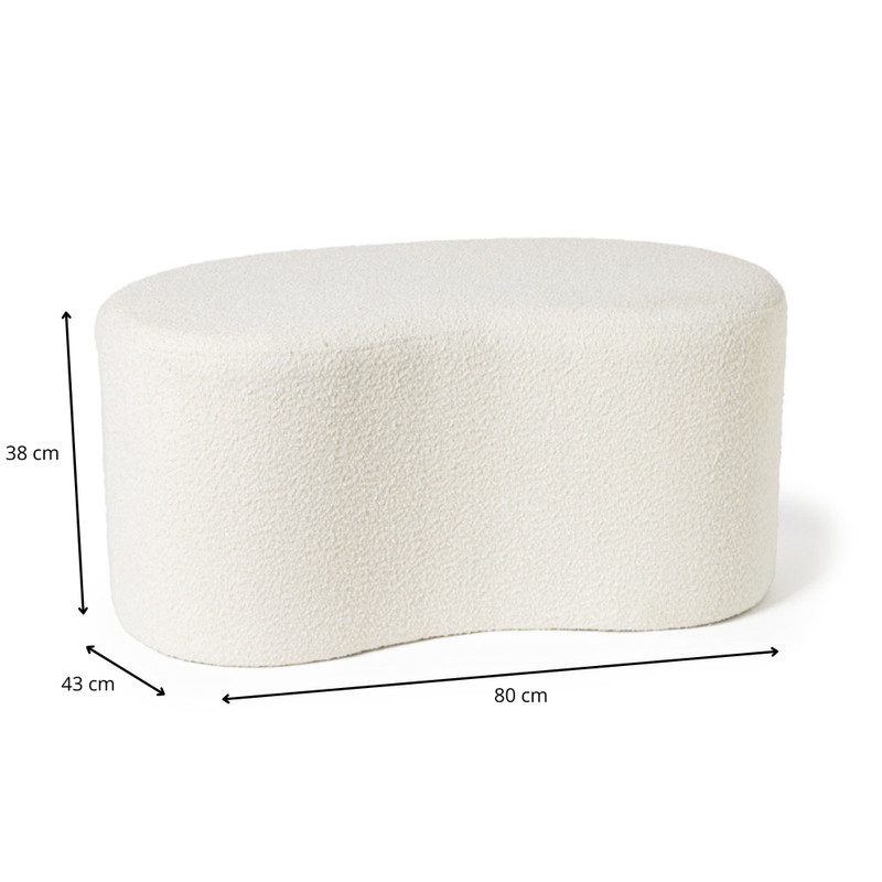 Teddy bankje/poef banana - 38x80x43 cm