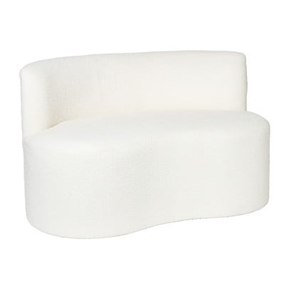 Teddy loveseat fauteuil - wit - 71x120x71 cm