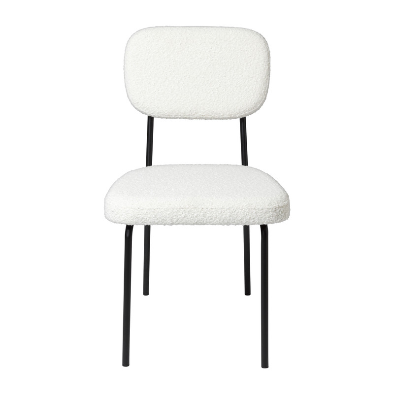 Eetkamerstoel Teddy - wit - 84x56x47.5 cm