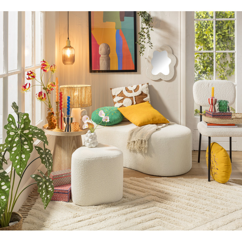 Eetkamerstoel Teddy - wit - 84x56x47.5 cm