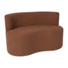 Teddy loveseat fauteuil - bruin - 71x120x71 cm