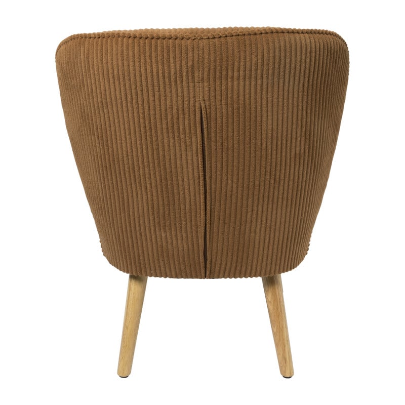 Fauteuil Didi corduroy - bruin - 77x60x69 cm