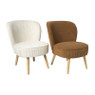 Fauteuil Didi corduroy - bruin - 77x60x69 cm