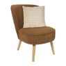 Fauteuil Didi corduroy - bruin - 77x60x69 cm