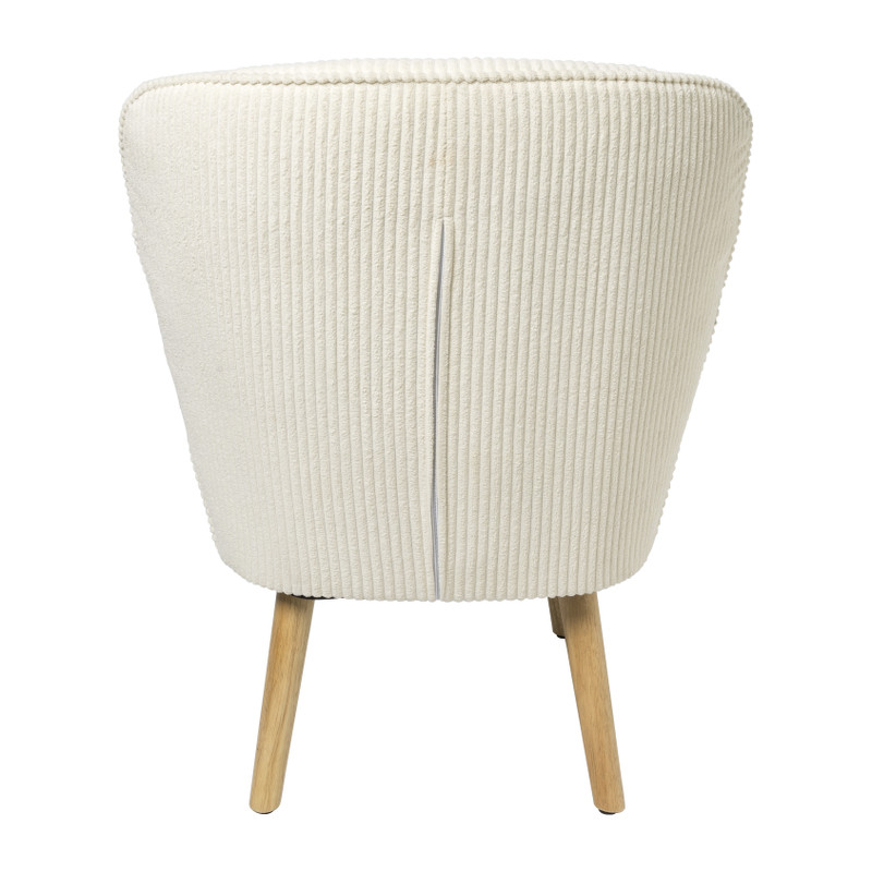 Fauteuil Didi corduroy - wit - 77x60x69 cm