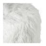 Poef fluffy - wit - 38x42x42 cm