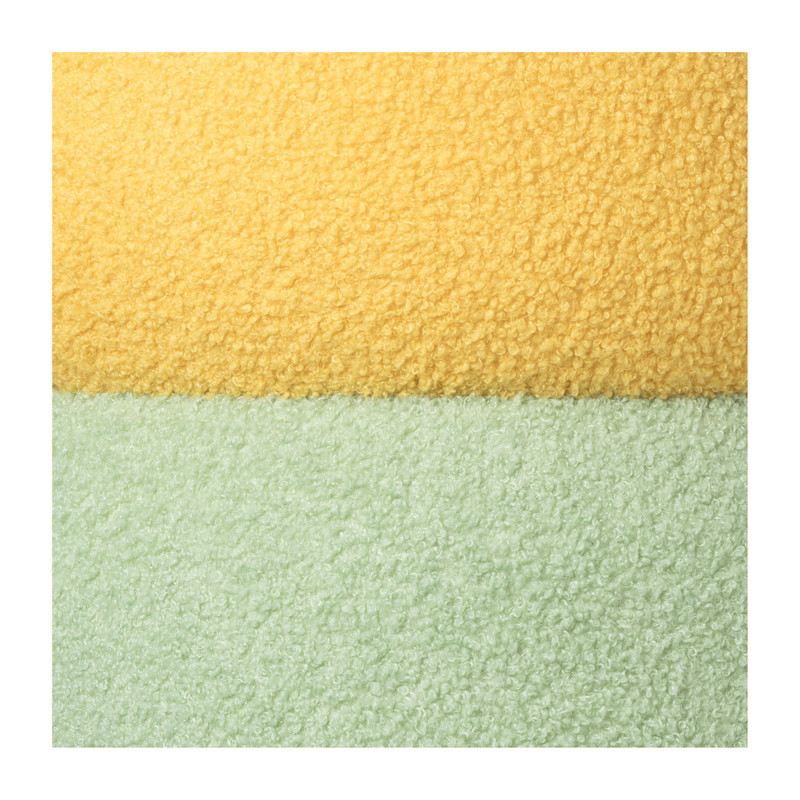 Poef duo rondo - geel/groen - ø38x40 cm