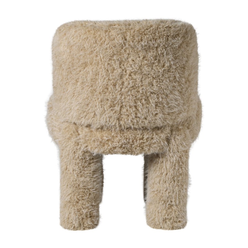 Kinderstoel fur - beige - 50x40x38 cm