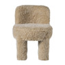 Kinderstoel fur - beige - 50x40x38 cm