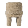 Kinderstoel fur - beige - 50x40x38 cm