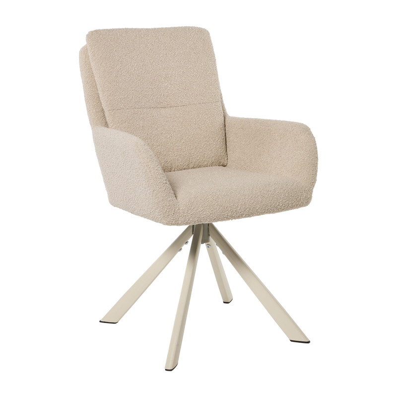 Eetkamerstoel draaibaar - wit - 63.5x57x89 cm
