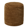 Opbergpoef rib - bruin - ø35x38 cm