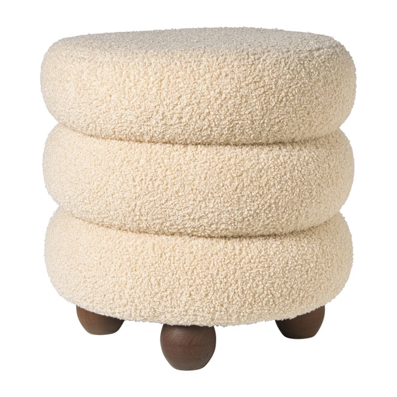 Poef bubbles - beige - ø38x42 cm