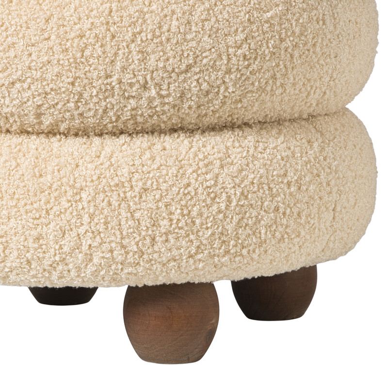 Poef bubbles - beige - ø38x42 cm