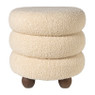 Poef bubbles - beige - ø38x42 cm