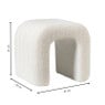 Poef Naomi - wit - 41x42x30 cm