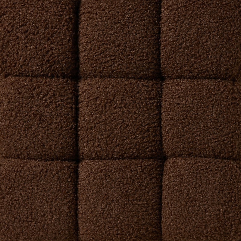 Poef chunk teddy - bruin - 36x36x36 cm