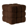 Poef chunk teddy - bruin - 36x36x36 cm