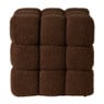 Poef chunk teddy - bruin - 36x36x36 cm