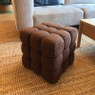 Poef chunk teddy - bruin - 36x36x36 cm