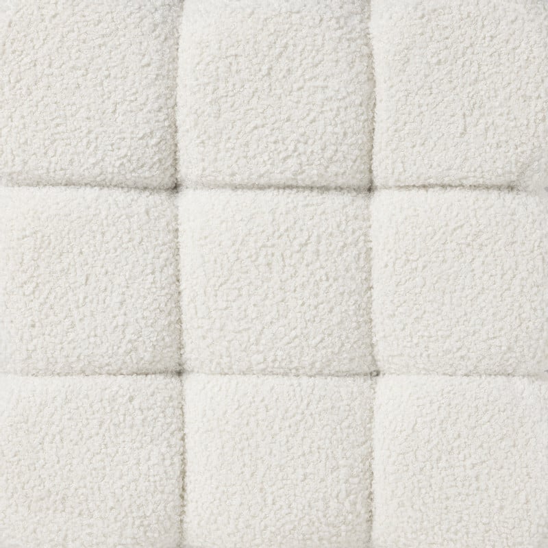 Poef chunk teddy - beige - 36x36x36 cm