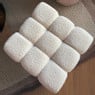 Poef chunk teddy - beige - 36x36x36 cm