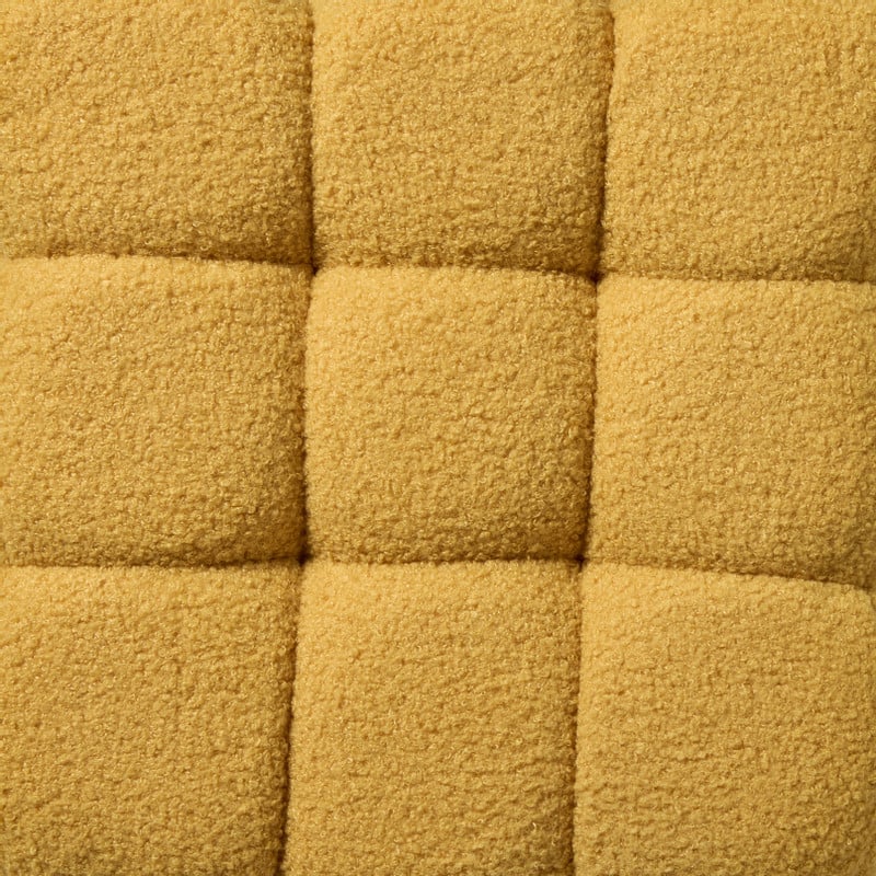 Poef chunk teddy - geel - 36x36x36 cm