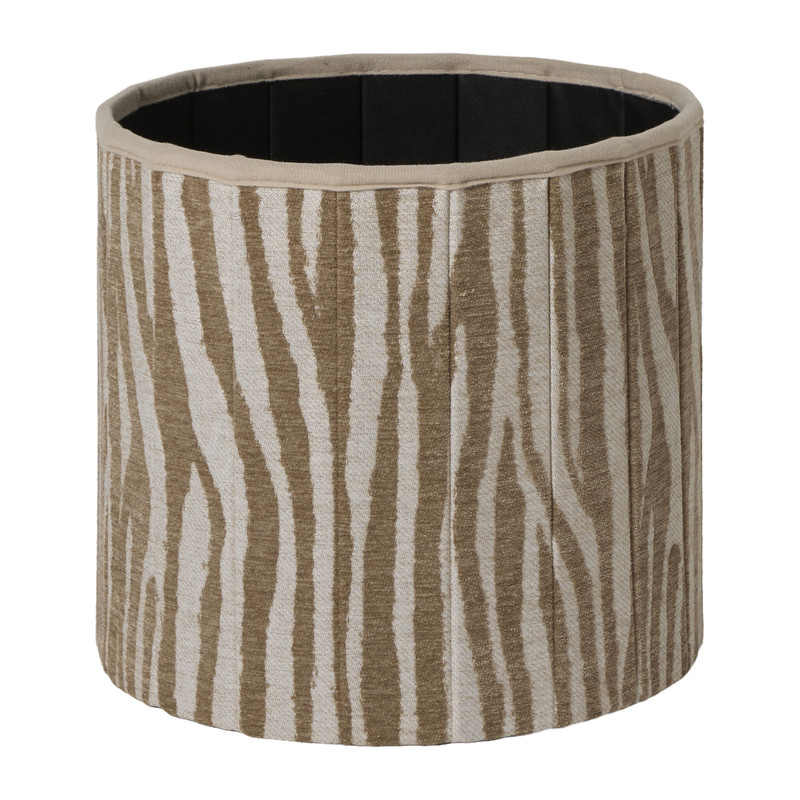 Opvouwbare poef jacquard - taupe - ø38x38 cm