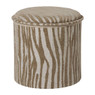 Opvouwbare poef jacquard - taupe - ø38x38 cm