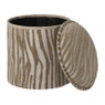 Opvouwbare poef jacquard - taupe - ø38x38 cm