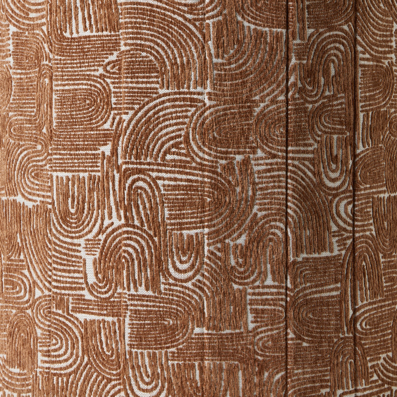 Opvouwbare poef jacquard - bruin - ø38x38 cm