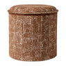 Opvouwbare poef jacquard - bruin - ø38x38 cm