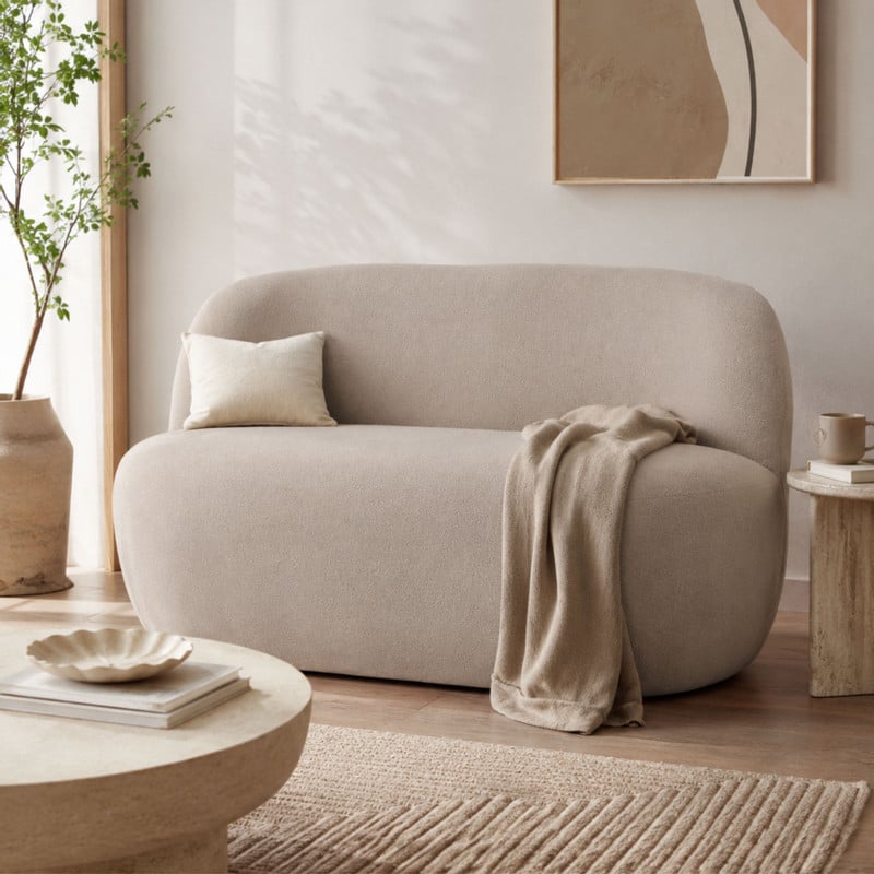 Loveseat Mees - beige - 78x121x72 cm