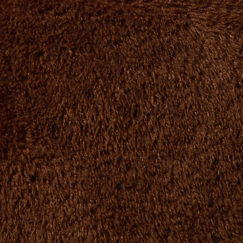 Poef fluffy - bruin - 44x63x39 cm