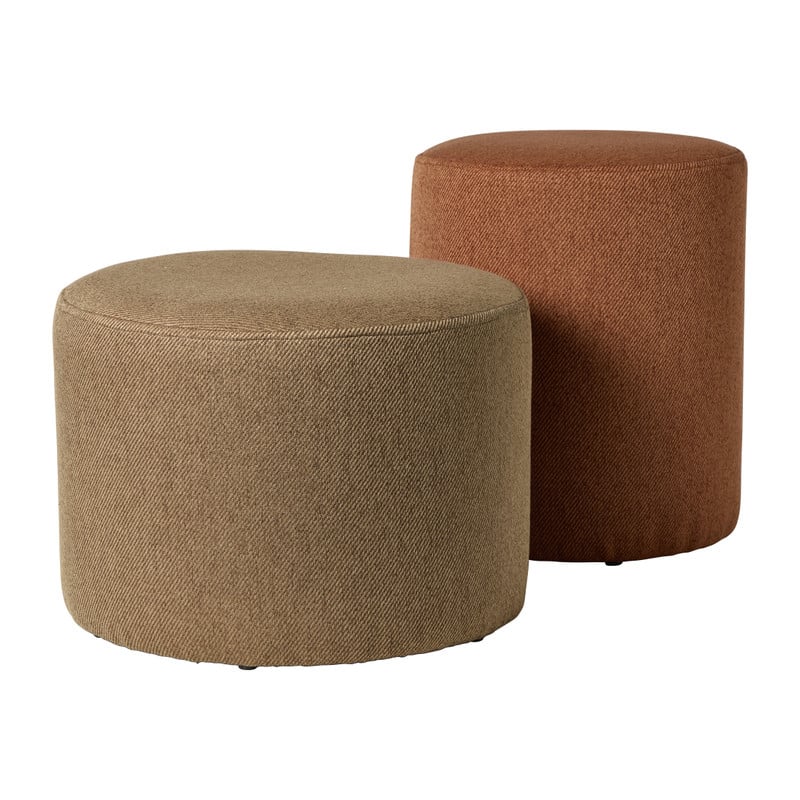 Poefjes inschuifbaar - geel/bruin -  set van 2