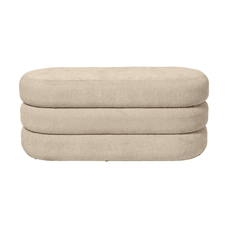 Opbergbank bubbles - beige - 44x103x42 cm