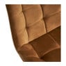 Eetkamerstoel cognac - velvet - 52x52x81 cm