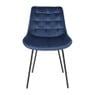 Eetkamerstoel velvet - donkerblauw - 79x50x44 cm