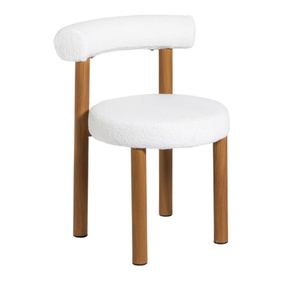 Eetkamerstoel Ruby -  teddy beige/bruin - 73x56.5x53 cm