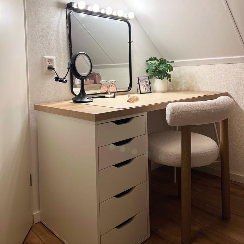 Eetkamerstoel Ruby -  teddy beige/bruin - 73x56.5x53 cm