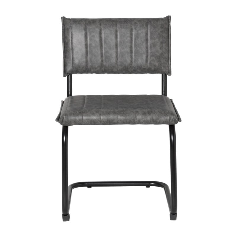 Eetkamerstoel Yara PU - antraciet - 82.5x56x55 cm