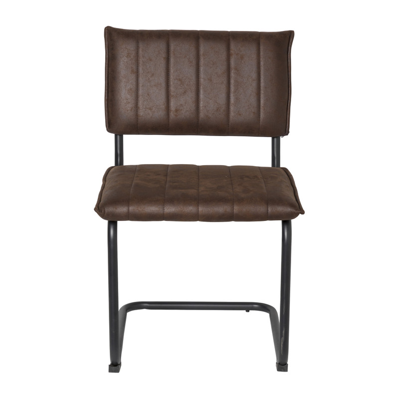 Eetkamerstoel Yara PU - donkerbruin - 82.5x56x55 cm