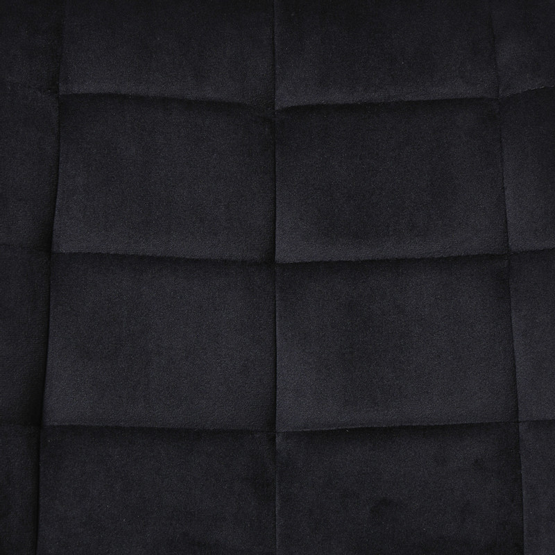 Eetkamerstoel velvet - zwart - 80x60x51 cm