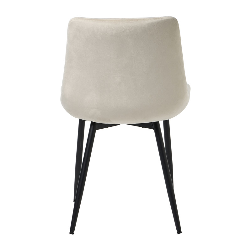 Eetkamerstoel velvet - beige - 80x60x51 cm