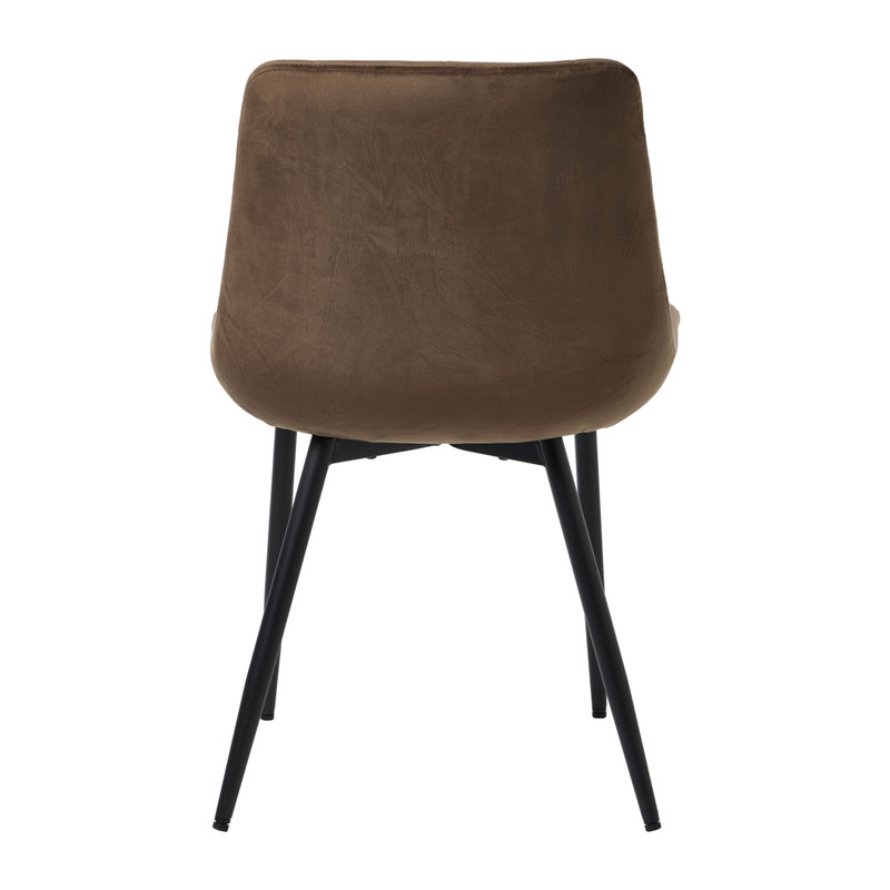 Eetkamerstoel velvet - bruin - 80x60x51 cm