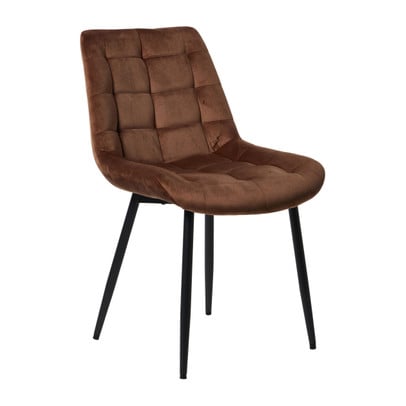 Eetkamerstoel velvet - caramel - 80x60x51 cm