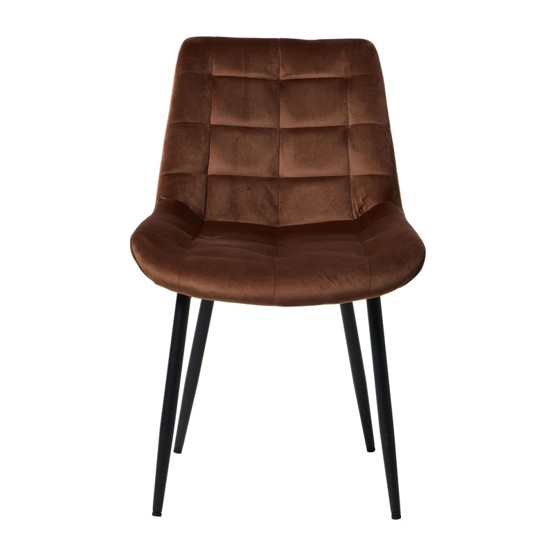 Eetkamerstoel velvet - caramel - 80x60x51 cm